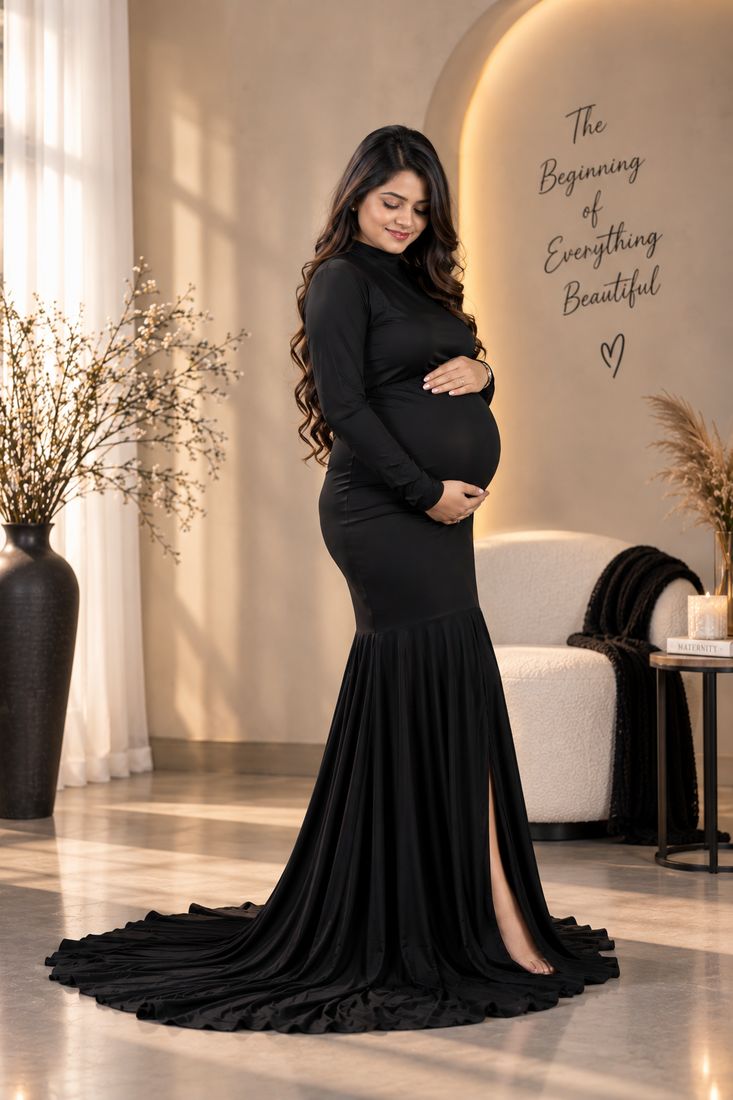 Black gown — Sourmi Studio, Pune